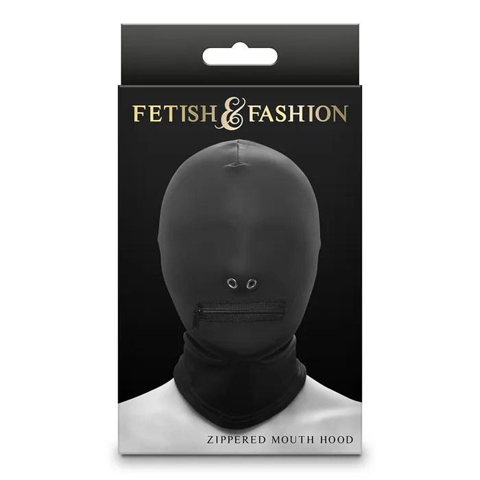 ns novelties Couples Fetish Fashion Zippered Mouth Bondage Hood