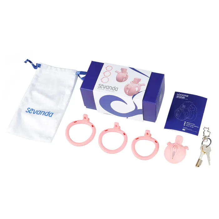 Sevanda Pink Pride Lockable Vulva Chastity Cage Foshan Male Sex Toys