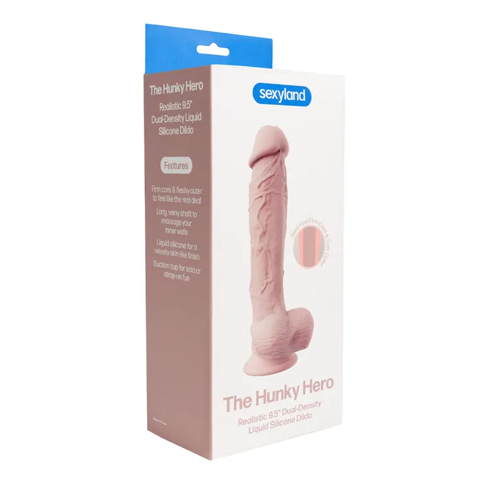 Sexyland Female Sex Toys Sexyland Hunky Hero Realistic 95 DualDensity Liquid Silicone Dildo