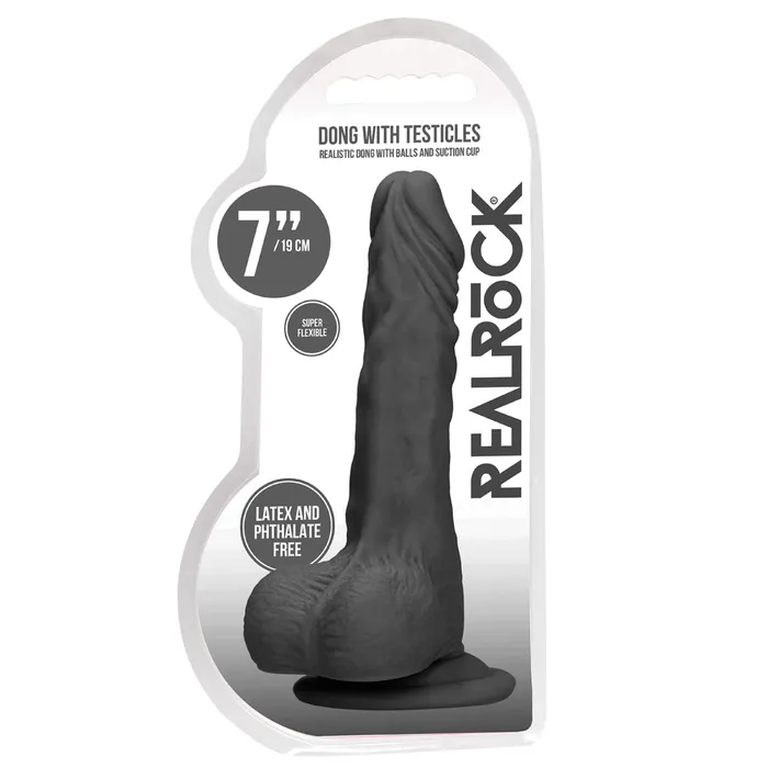 Shots Media Female Sex Toys RealRock 7 Realistic Dildo With Balls Suction Cup