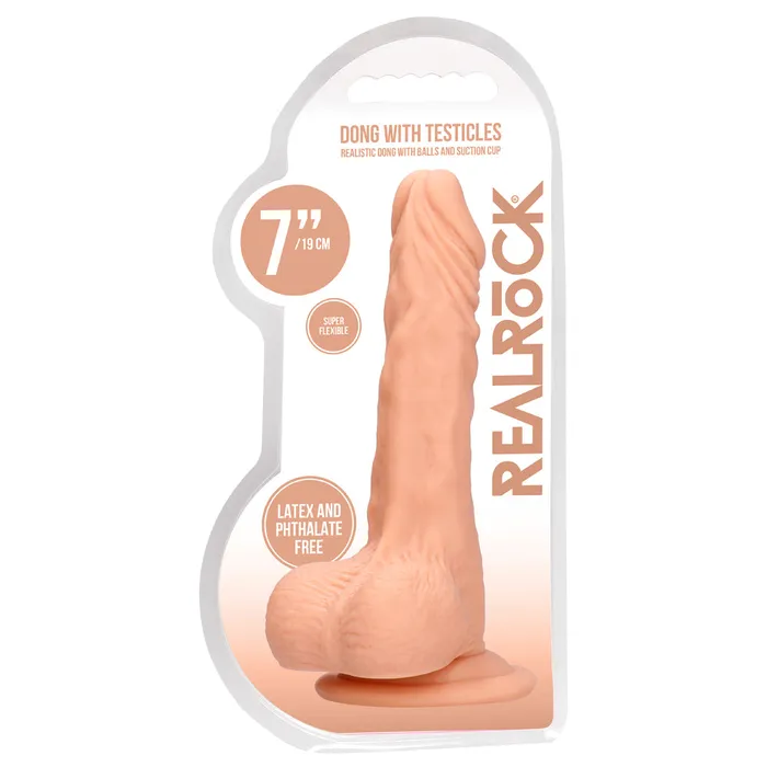 Shots Media Female Sex Toys RealRock 7 Realistic Dildo With Balls Suction Cup