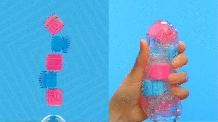 Tenga Male Sex Toys Tenga Bobble Contrast Firm Soft Masturbator Crazy Cubes Texture