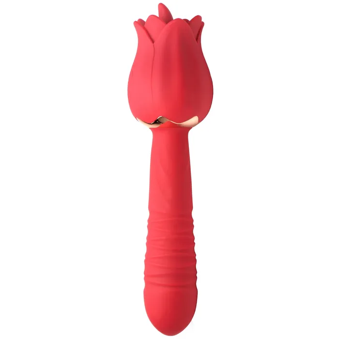 Vibrators Bloomgasm Racy Rose Thrusting and Licking Rose Vibrator