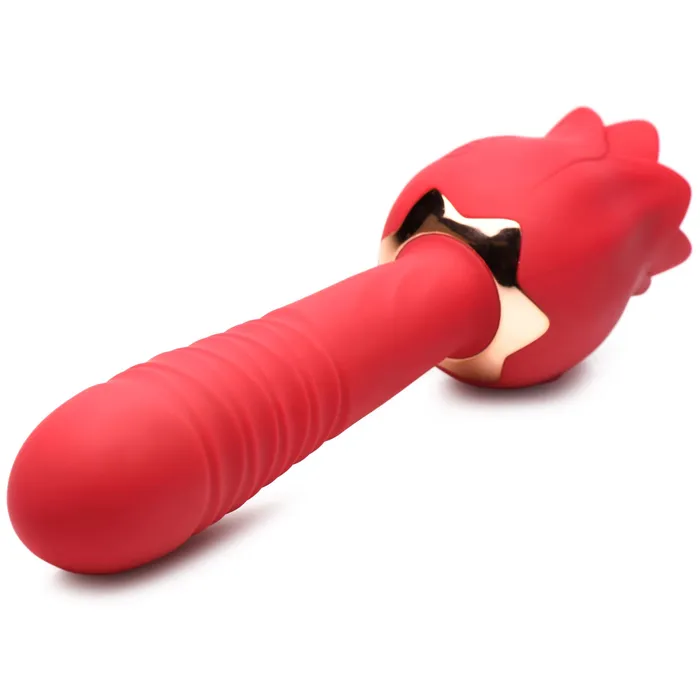 Vibrators Bloomgasm Racy Rose Thrusting and Licking Rose Vibrator