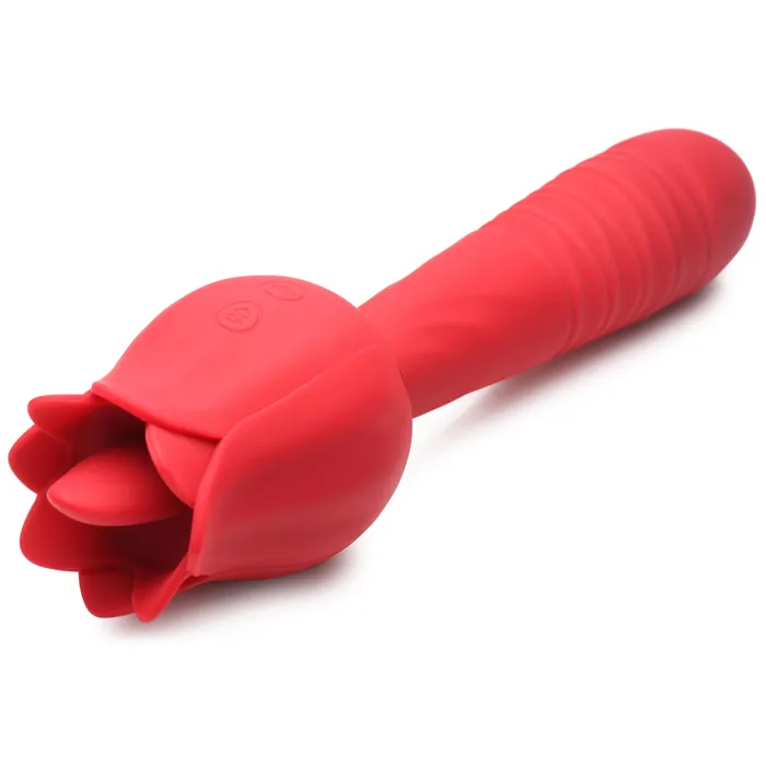 Vibrators Bloomgasm Racy Rose Thrusting and Licking Rose Vibrator