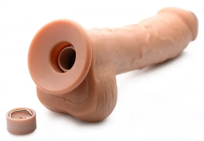 85 Inch Vibrating Realistic Squirting Dildo with Remote Control Medium XR Brands Female Sex Toys