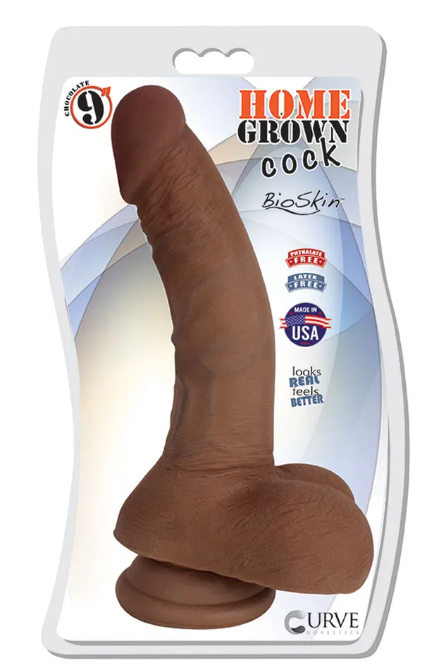 9quot Home Grown Cock Chocolate Curve Toys Dildos