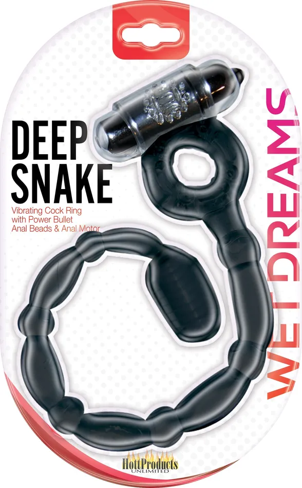 Anal Hott Products Wet Dreams Deep Snake Black