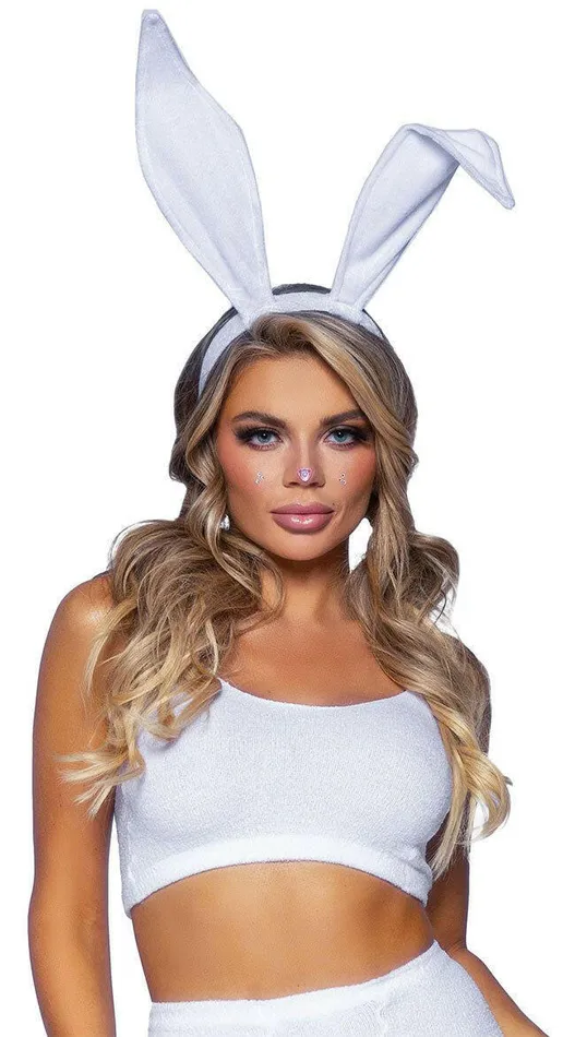 Bendable Velvet Bunny Ears White Leg Avenue Vibrators