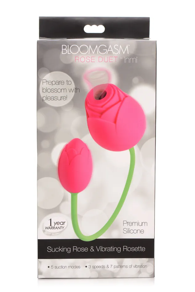 Bloomgasm Rose Duet Sucking Rose and Vibrating Rosette XR Brands inmi Vibrators Bloomgasm Rose Duet Sucking Rose and Vibrating Rosette XR Brands inmi Vibrators