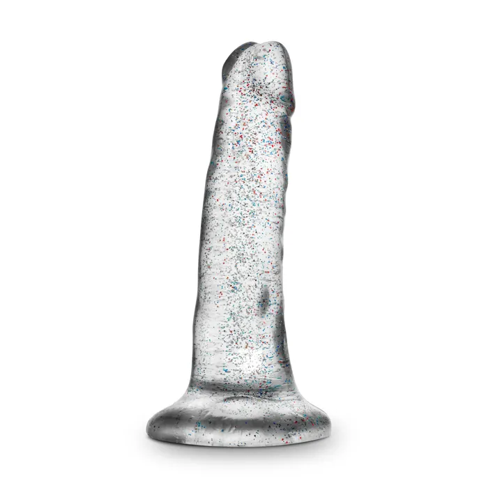 Blush Dildos Naturally Yours 55 Inch Glitter Dong Sparkling Clear