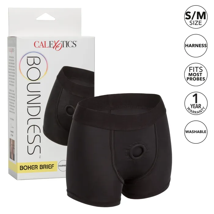 Boundless Boxer Brief Sm Black CalExotics Anal Boundless Boxer Brief Sm Black CalExotics Anal