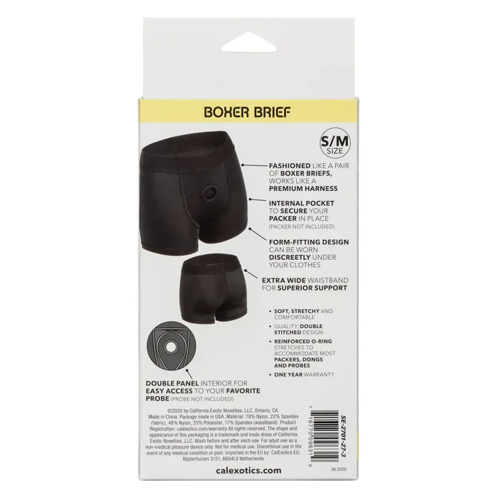 Boundless Boxer Brief Sm Black CalExotics Anal Boundless Boxer Brief Sm Black CalExotics Anal