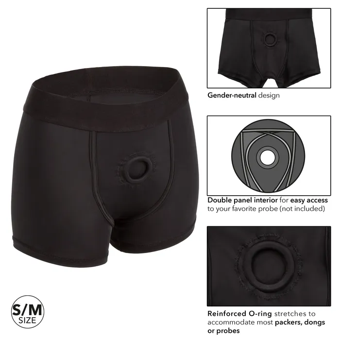 Boundless Boxer Brief Sm Black CalExotics Anal Boundless Boxer Brief Sm Black CalExotics Anal
