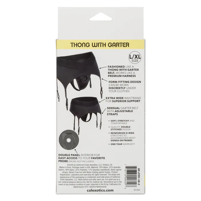 Boundless Thong With Garter Lxl Black CalExotics Male Sex Toys Boundless Thong With Garter Lxl Black CalExotics Male Sex Toys
