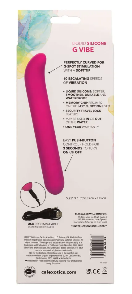 CalExotics Vibrators Bliss Liquid Silicone G Vibe Pink CalExotics Vibrators Bliss Liquid Silicone G Vibe Pink