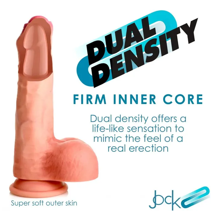 Curve Toys Dildos Realistic Uncircumcised Dildo Sex Toy 87 Inch Dual Density Uncut Dildo with Balls