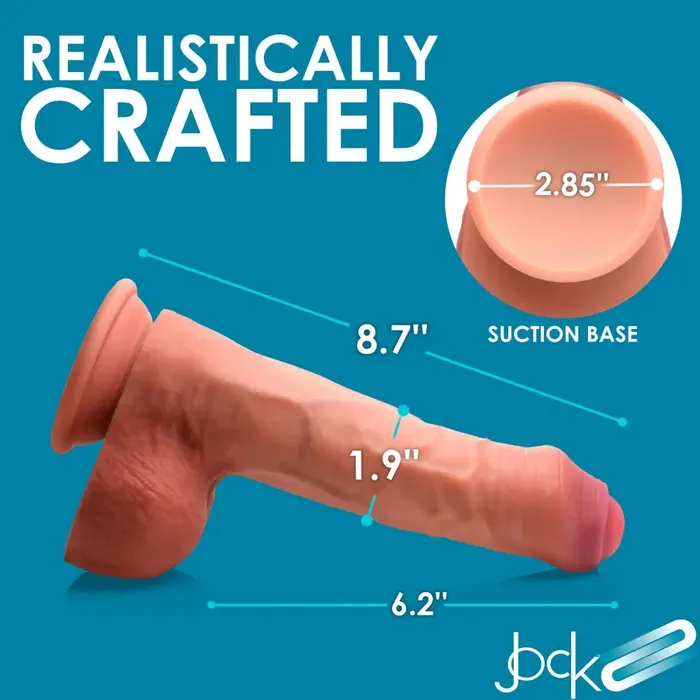 Curve Toys Dildos Realistic Uncircumcised Dildo Sex Toy 87 Inch Dual Density Uncut Dildo with Balls