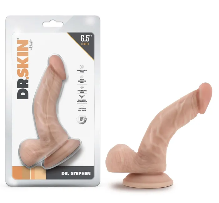 Dildos Blush Dr Skin Dr Stephen 65 Inch Dildo With Balls Beige
