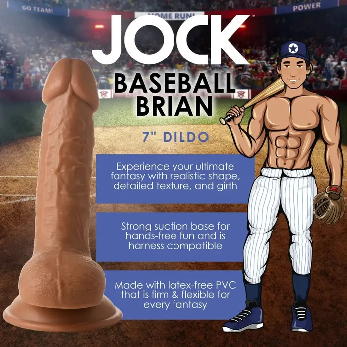 Dildos Curve Toys Realistic Dildo Baseball Brian 7 Inch Dildo