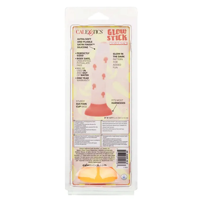 Dildos Glow Stick Mushroom Dildo Orange CalExotics Dildos Glow Stick Mushroom Dildo Orange CalExotics