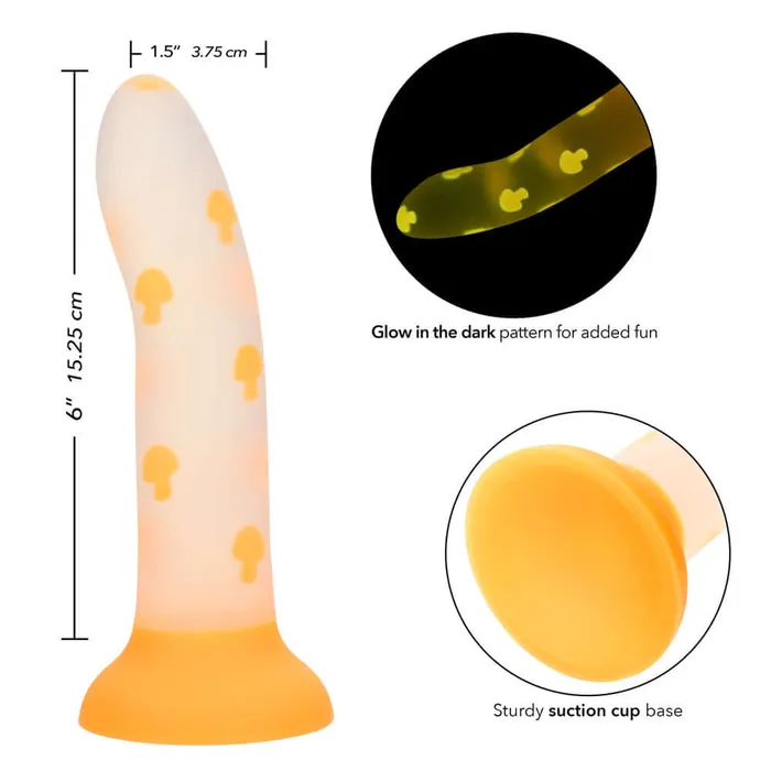 Dildos Glow Stick Mushroom Dildo Orange CalExotics Dildos Glow Stick Mushroom Dildo Orange CalExotics