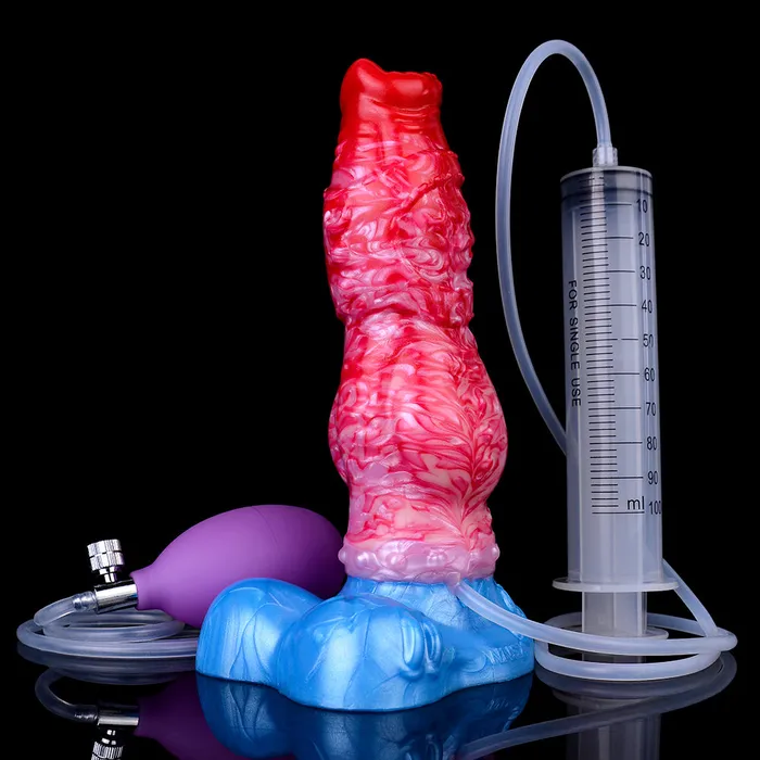 Domlust Male Sex Toys Inflatable Monster Dildo Butt Plug Realistic Squirting Penis Milking Anal Sex Toys for Women Men