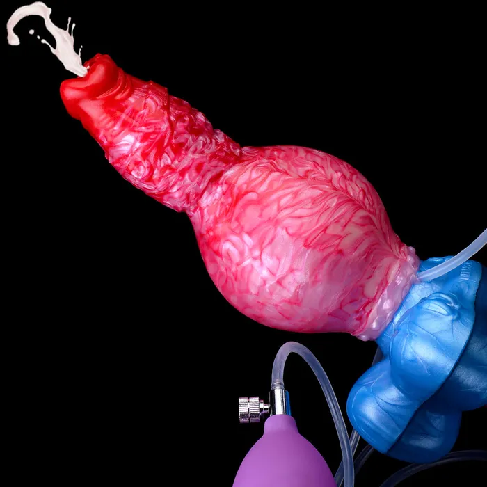 Domlust Male Sex Toys Inflatable Monster Dildo Butt Plug Realistic Squirting Penis Milking Anal Sex Toys for Women Men
