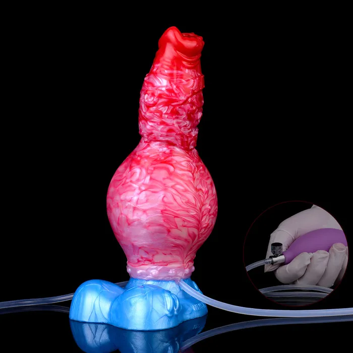 Domlust Male Sex Toys Inflatable Monster Dildo Butt Plug Realistic Squirting Penis Milking Anal Sex Toys for Women Men