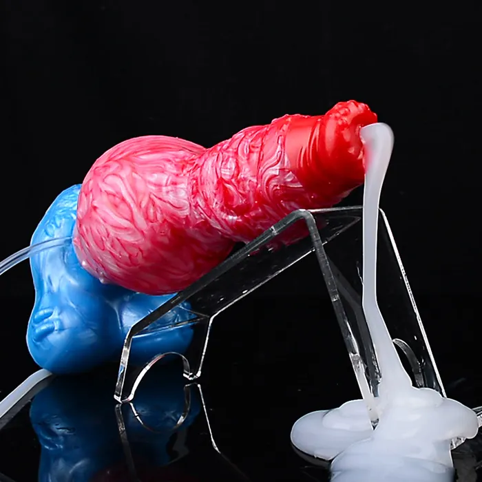 Domlust Male Sex Toys Inflatable Monster Dildo Butt Plug Realistic Squirting Penis Milking Anal Sex Toys for Women Men