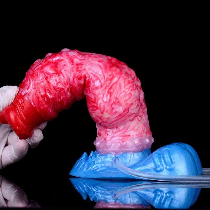 Domlust Male Sex Toys Inflatable Monster Dildo Butt Plug Realistic Squirting Penis Milking Anal Sex Toys for Women Men