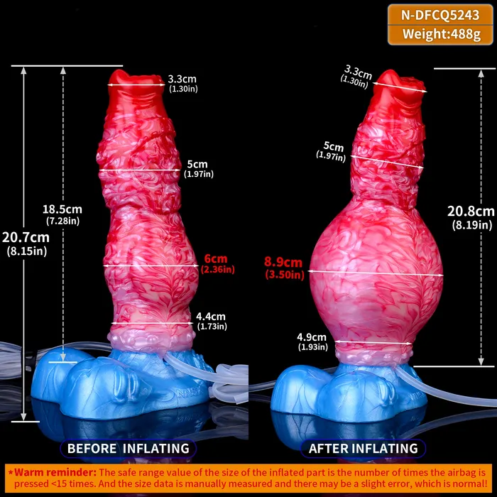 Domlust Male Sex Toys Inflatable Monster Dildo Butt Plug Realistic Squirting Penis Milking Anal Sex Toys for Women Men