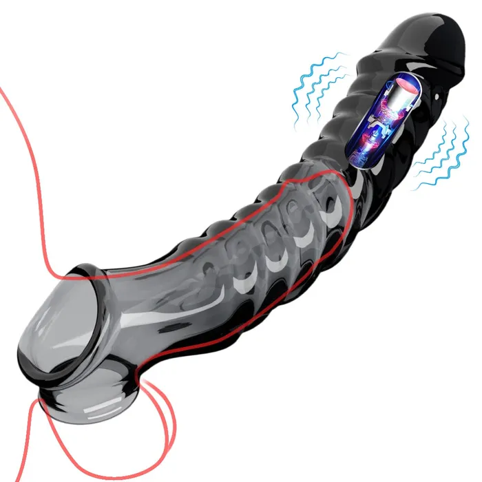 Domlust Male Sex Toys Vibrating Cock Sleeve Penis Enlarger Penis Ring Delay Ejaculation Condom Sex Toy for Men Domlust Male Sex Toys Vibrating Cock Sleeve Penis Enlarger Penis Ring Delay Ejaculation Condom Sex Toy for Men