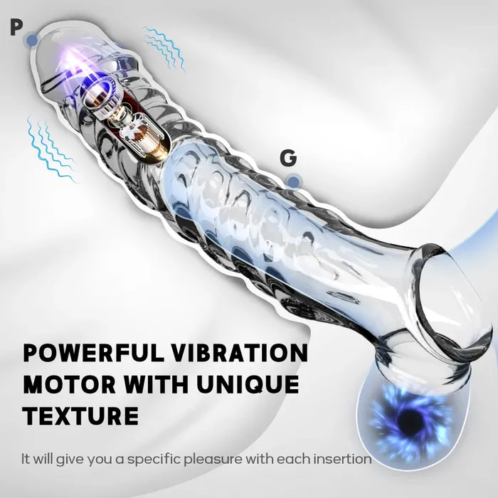 Domlust Male Sex Toys Vibrating Cock Sleeve Penis Enlarger Penis Ring Delay Ejaculation Condom Sex Toy for Men