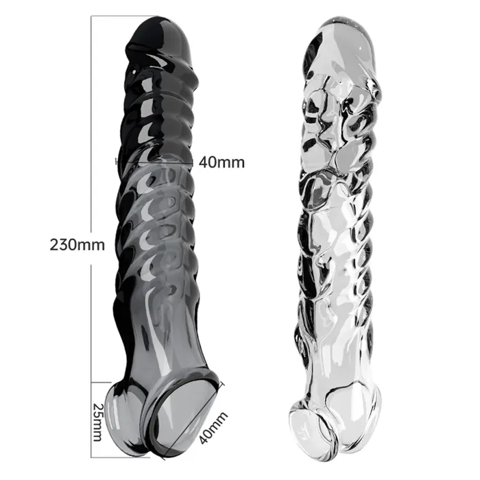 Domlust Male Sex Toys Vibrating Cock Sleeve Penis Enlarger Penis Ring Delay Ejaculation Condom Sex Toy for Men