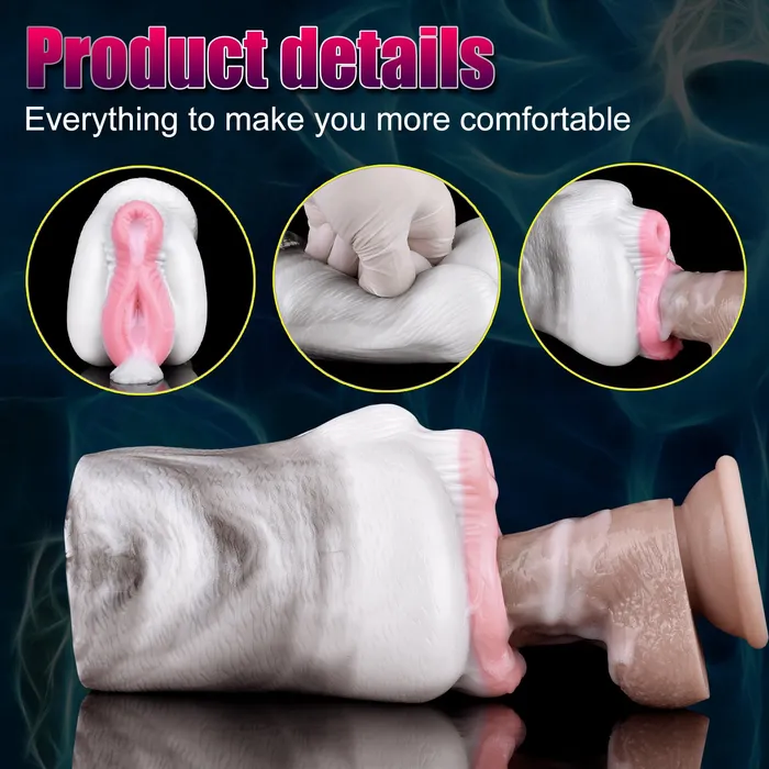 Fantasy Horse Pocket Pussy Male Sex Toy Pink Vagina Dual Hole Penis Masturbator Domlust Male Sex Toys