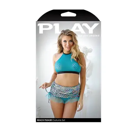 Fantasy Lingerie Fantasy Lingerie Play Beach Please Mermaid Costume Teal LXL Couples Fantasy Lingerie Fantasy Lingerie Play Beach Please Mermaid Costume Teal LXL Couples