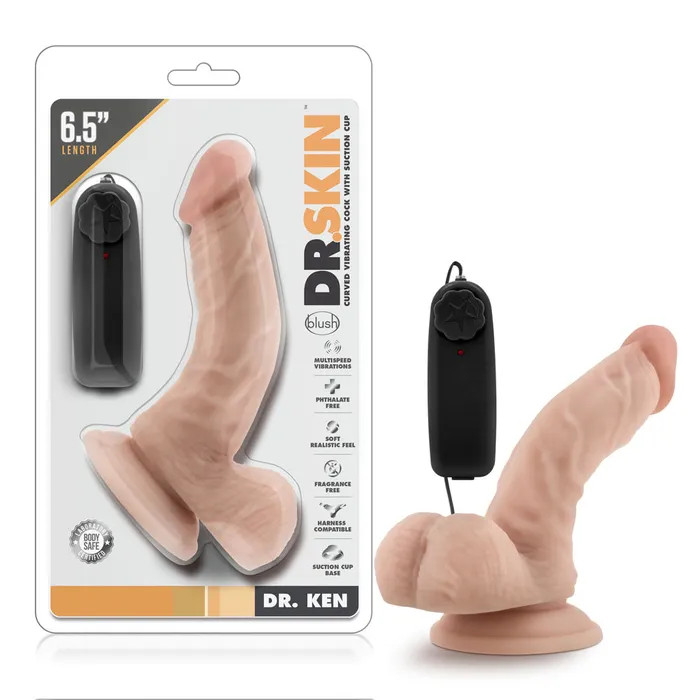 Female Sex Toys Blush Novelties Dr Skin Dr Ken 65 Inch Vibrating Cock With Suction Cup Vanilla Female Sex Toys Blush Novelties Dr Skin Dr Ken 65 Inch Vibrating Cock With Suction Cup Vanilla