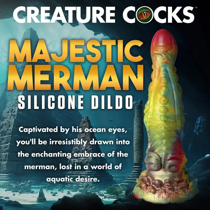 Female Sex Toys Majestic Merman Dildo Silicone Monster Dildo Fantasy Dildos Creature Cocks