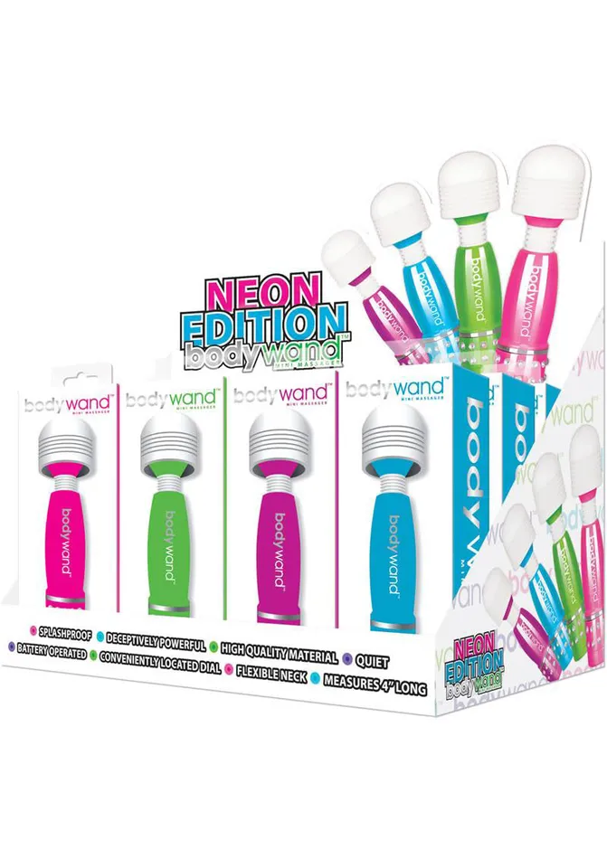 Female Sex Toys XGEN Bodywand Mini Neon Edition 12 Pc Display