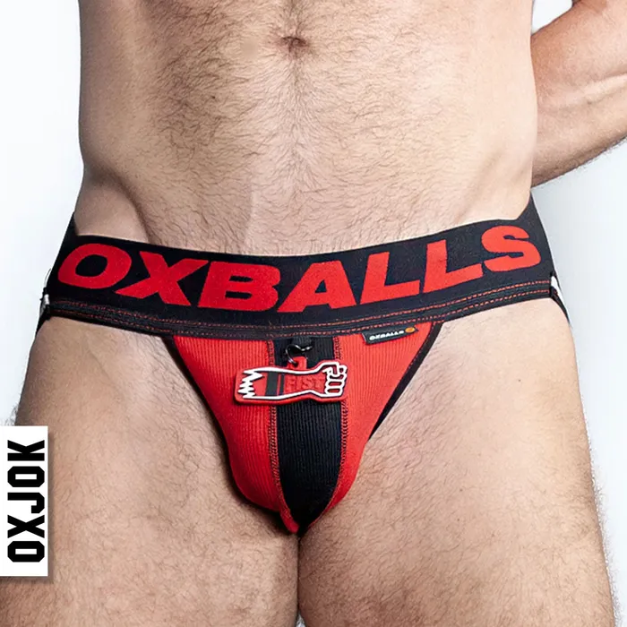 Fisterjock 3d Fist Tagger Jock Blackred Large OXJok Anal