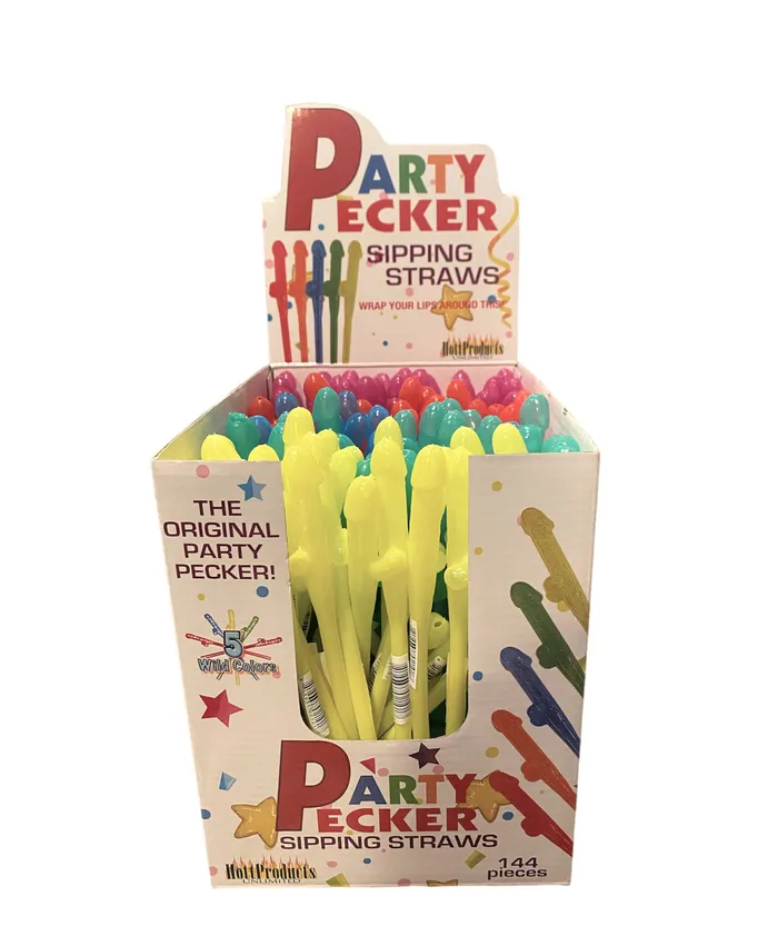 Hott Products Vibrators Party Pecker Sipping Straws 5 Assorted Colors 144 Pcs Display Hott Products Vibrators Party Pecker Sipping Straws 5 Assorted Colors 144 Pcs Display