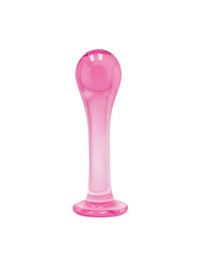 Icon Brands Anal The 9s First Glass Droplet Anal Pussy Stimulator Pink
