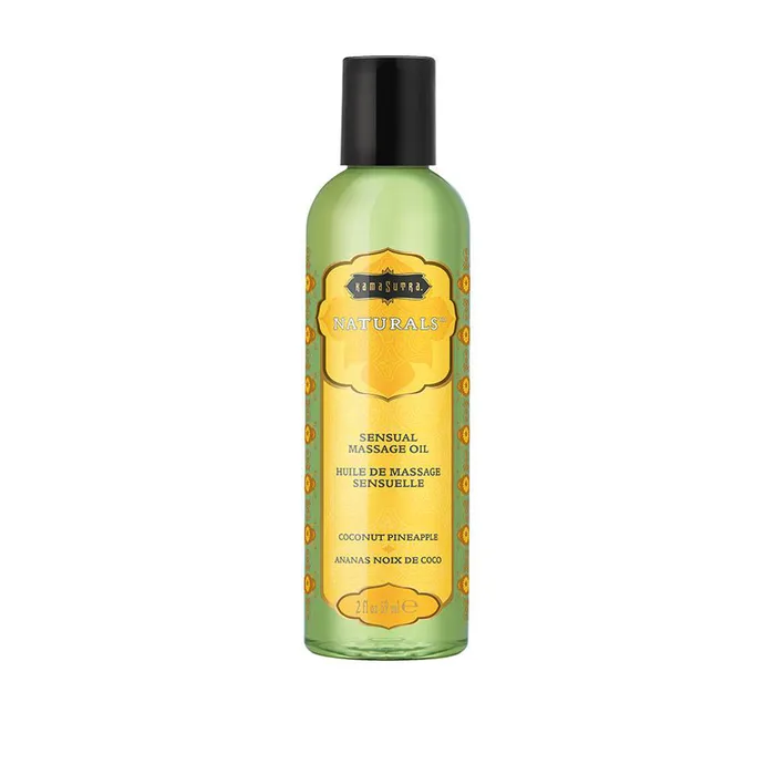 Kama Sutra Couples Naturals Massage Oil Coconut Pineapple 2 Fl Oz 59 ml