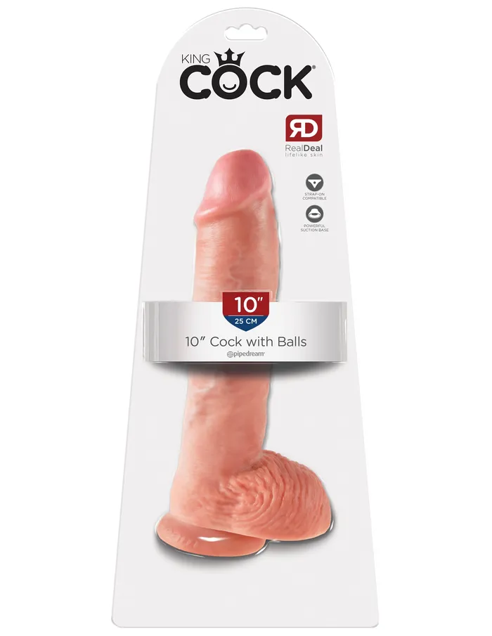 King Cock 10Inch Cock With Balls Flesh Pipedream Dildos