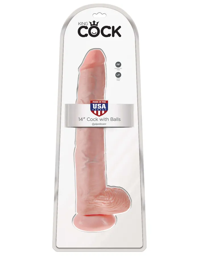 King Cock 14 Inch Cock With Balls Light Pipedream Dildos King Cock 14 Inch Cock With Balls Light Pipedream Dildos