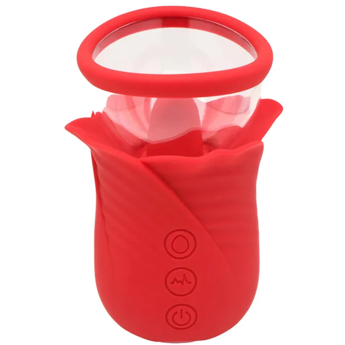 Lily Lover Sucking and Vibrating Clitoral Stimulator Red XR Brands Vibrators Lily Lover Sucking and Vibrating Clitoral Stimulator Red XR Brands Vibrators