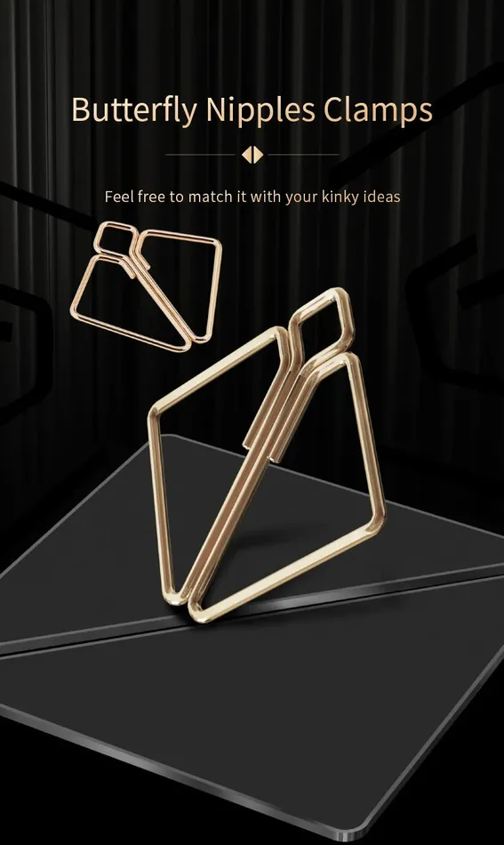 Luxury BDSM Metal Nipple Clamps Bondage Clips Lockink Couples