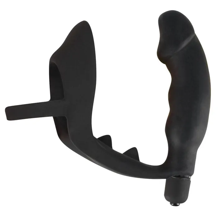 Male Sex Toys You2Toys Black Velvets Cock Ring And Vibrating Anal Plug