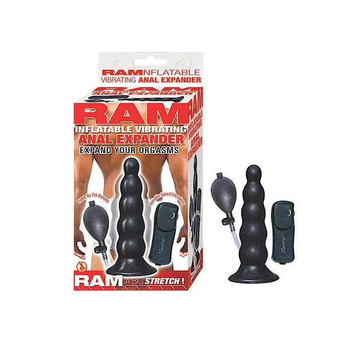 Nasstoys Anal Ram Inflatable Vibrating Anal Expander Black